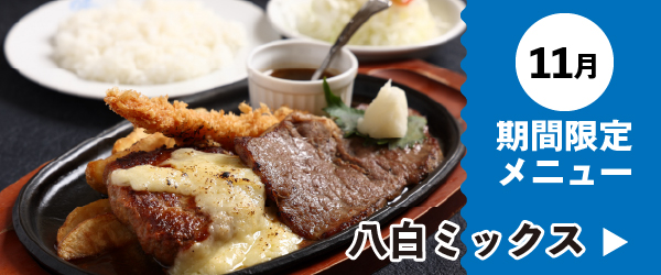 11月期間限定メニュー